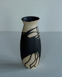 Image 5 of Flared Brù Vase B - Black Wave
