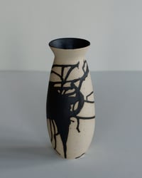 Image 4 of Flared Brù Vase B - Black Wave