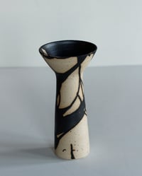 Image 1 of Flared Tall Vase A - Black Wave