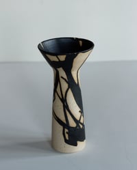 Image 2 of Flared Tall Vase A - Black Wave