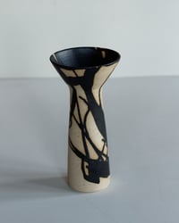 Image 4 of Flared Tall Vase A - Black Wave