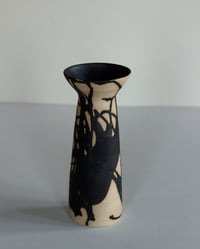 Image 1 of Flared Tall Vase B - Black Wave