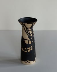 Image 2 of Flared Tall Vase B - Black Wave