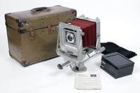 Image 1 of Graflex Graphic VIEW 4X5 Camera w/ Rodenstock 127mm F4.7 lens + holders + case