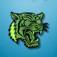 Image 1 of Tiger in a Trance Gold Enamel Pin, Limited Run of 25