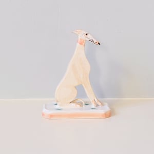 Image of Miniature Whippet Ornament - Light Fawn