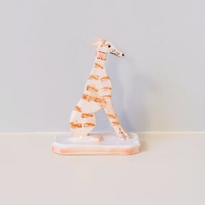 Image of Miniature Whippet Ornament - Fawn Brindle