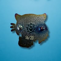 Image 3 of Tiger in a Trance White Enamel Pin, Limited Run of 20