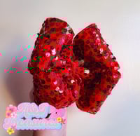 Image 2 of Red/Green Ribbon Bow