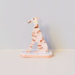 Image of Slight Second - Miniature Whippet Ornament - Fawn Brindle