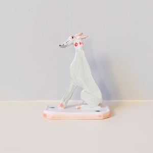 Image of Slight Second - Miniature Whippet Ornament - Blue