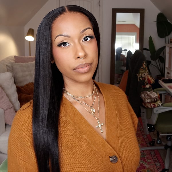 Image of NADULA HAIR NO SLIP YAKI STRAIGHT 7X5 PUT ON AND GO GLUELESS WIG