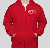 Image 1 of Red Zip-Up Hoodie