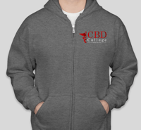 Image 1 of Grey Zip-Up Hoodie