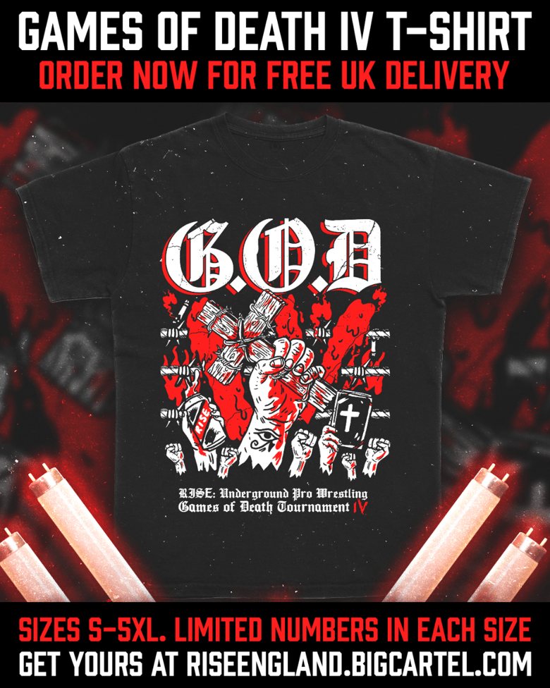 Image of Games of Death G.O.D. IV Official T-Shirt (Sizes Small - 5XL)