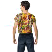 Image 7 of Creating Joy - Maximalist Art - All-Over Print Crop Tee - Botanical Collage 