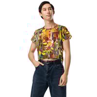 Image 5 of Creating Joy - Maximalist Art - All-Over Print Crop Tee - Botanical Collage 