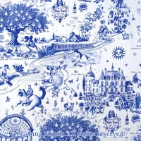 Image 1 of Feminist Toile de Jouy fabric <small>(premium cotton poplin)</small>