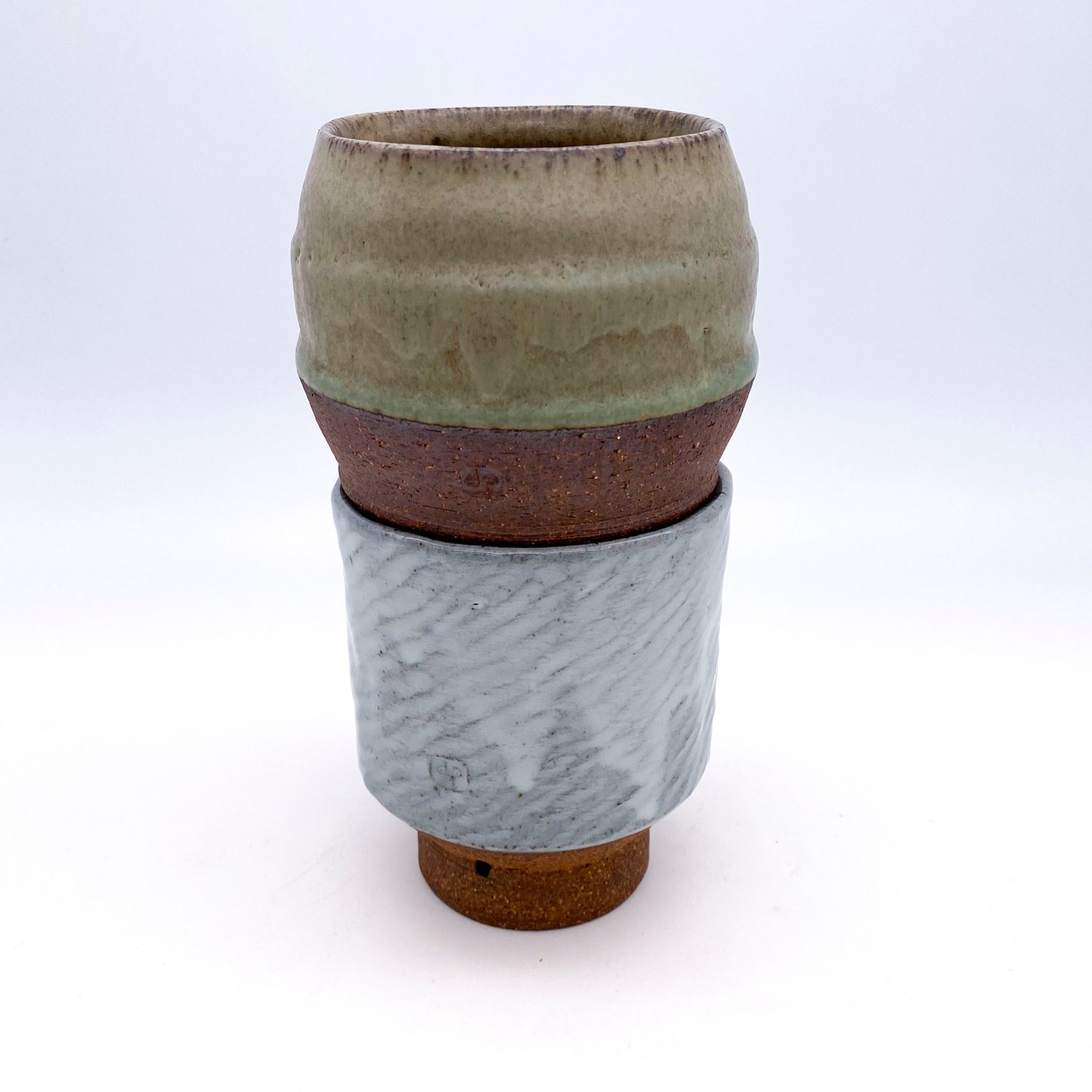 Image of Pair of Cups (blue+green)