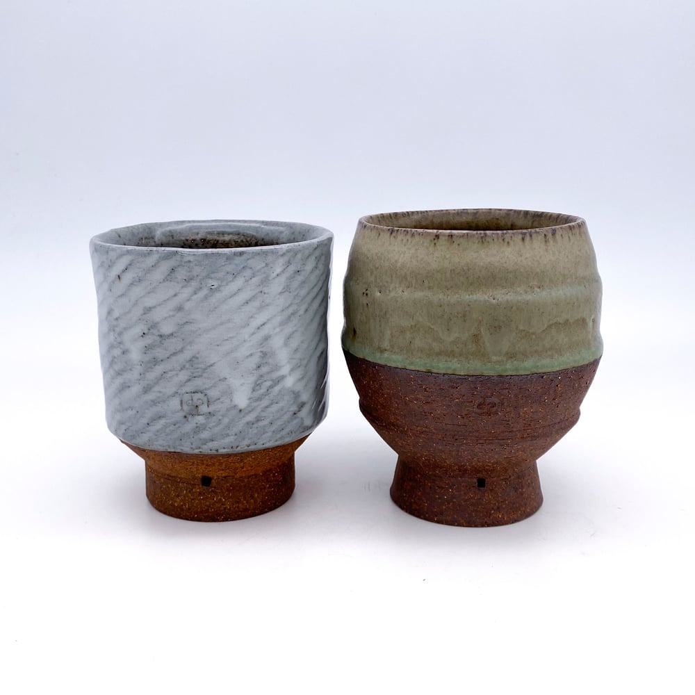 Image of Pair of Cups (blue+green)