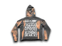 Image 2 of 2 pac Lauren Hill Black panther party art dept upcycled screen print gray/black hoodie