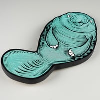 Image 2 of Manatee Original Woodcut