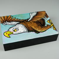 Image 3 of Eagle Carved and Painted Panel