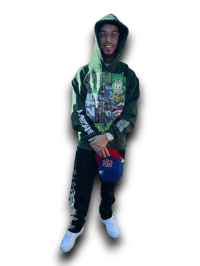 Image 9 of 2 pac University of Maryland panther party art dept upcycled screen print dark gray/black hoodie