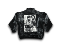 Image 2 of Lauren Hill Aaliyah 2pac NYC panther party art dept upcycled screen print black/white sweatshirt