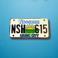 Image 1 of Nashville 615 Vintage License Plate Enamel Pin