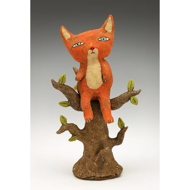 Cat Up a Tree sculpture