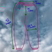 Image 2 of "Butterfly Flowers" sweatpants Large