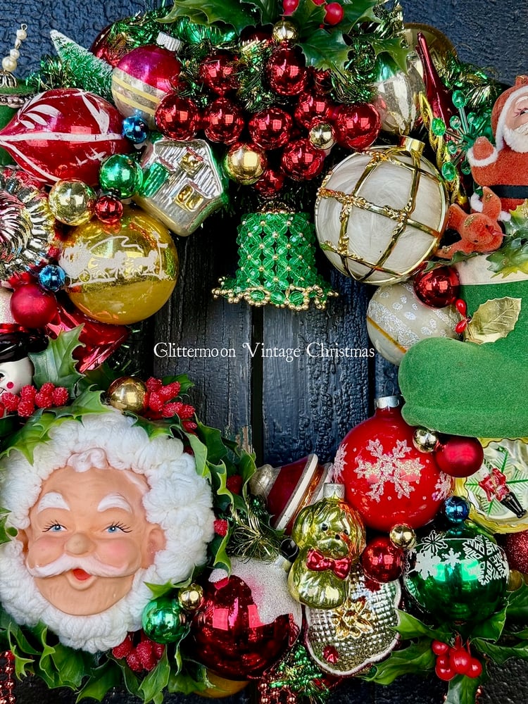 Image of Holly Jolly Santa Wreath
