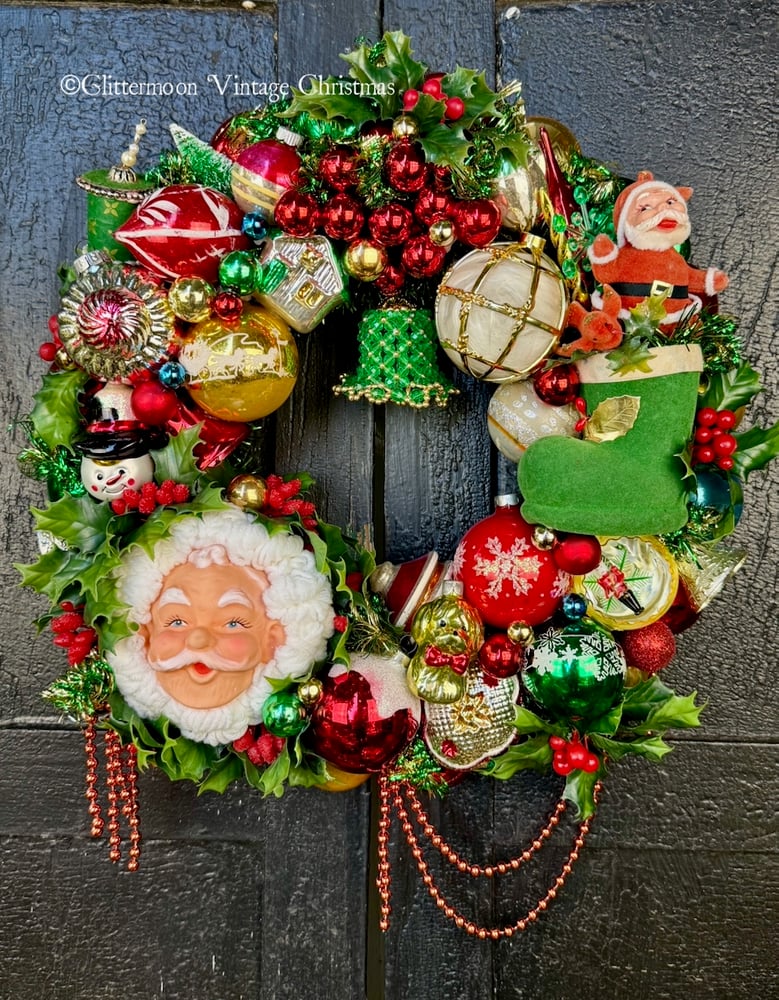 Image of Holly Jolly Santa Wreath