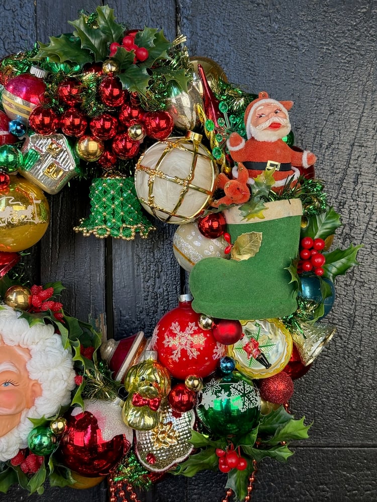 Image of Holly Jolly Santa Wreath
