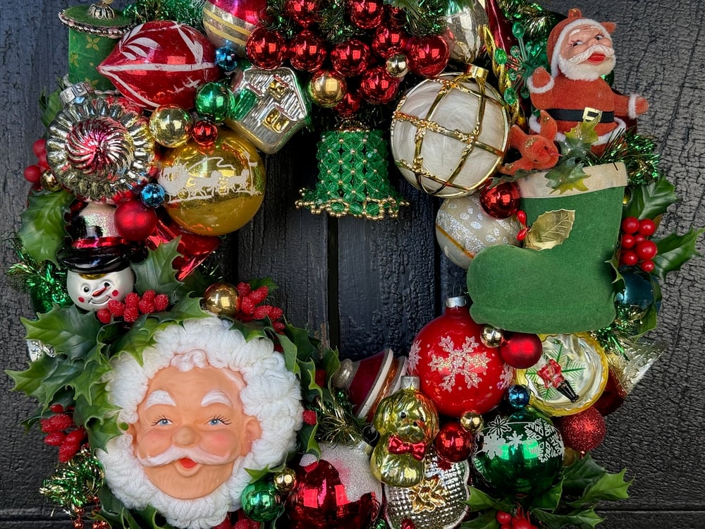 Image of Holly Jolly Santa Wreath