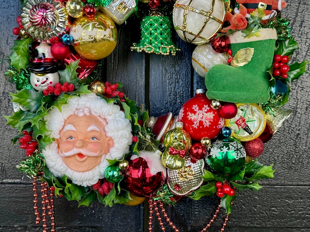 Image of Holly Jolly Santa Wreath