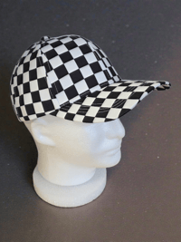 Image 2 of BLACK & WHITE CHECKERED HAT