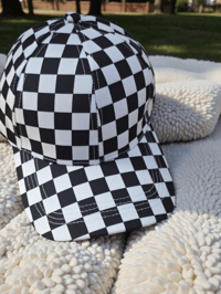 Image 3 of BLACK & WHITE CHECKERED HAT