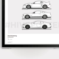 Image 3 of Ford Mustang Generations Evolution Poster