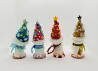 Image 5 of Whimsical Christmas Tree Hat Snowmen