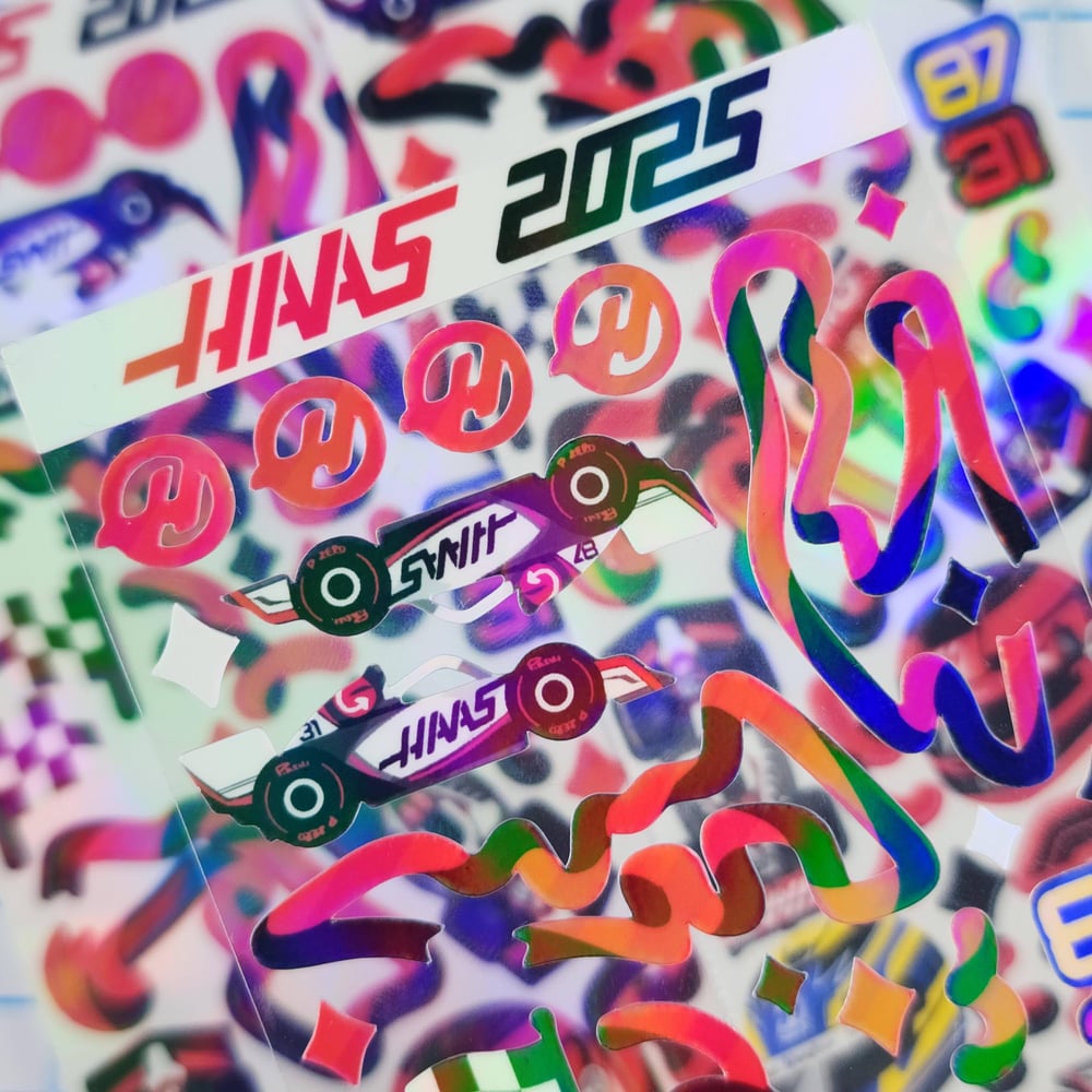 Image of Haas F1 Deco Sticker Sheet 2025