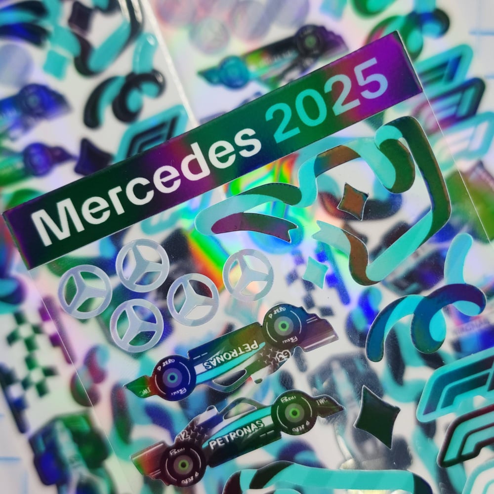 Image of Mercedes F1 Deco Sticker Sheet 2025