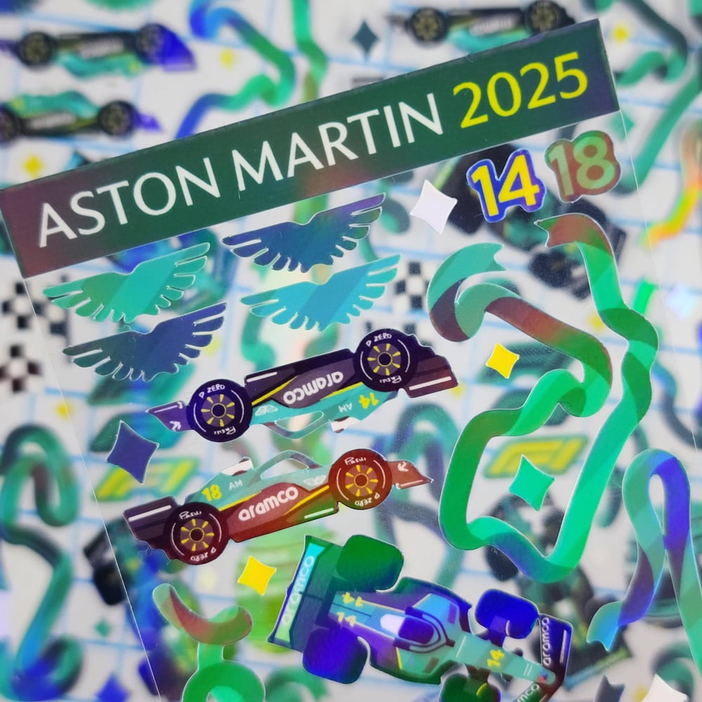 Image of Aston Martin F1 Deco Sticker Sheet 2025