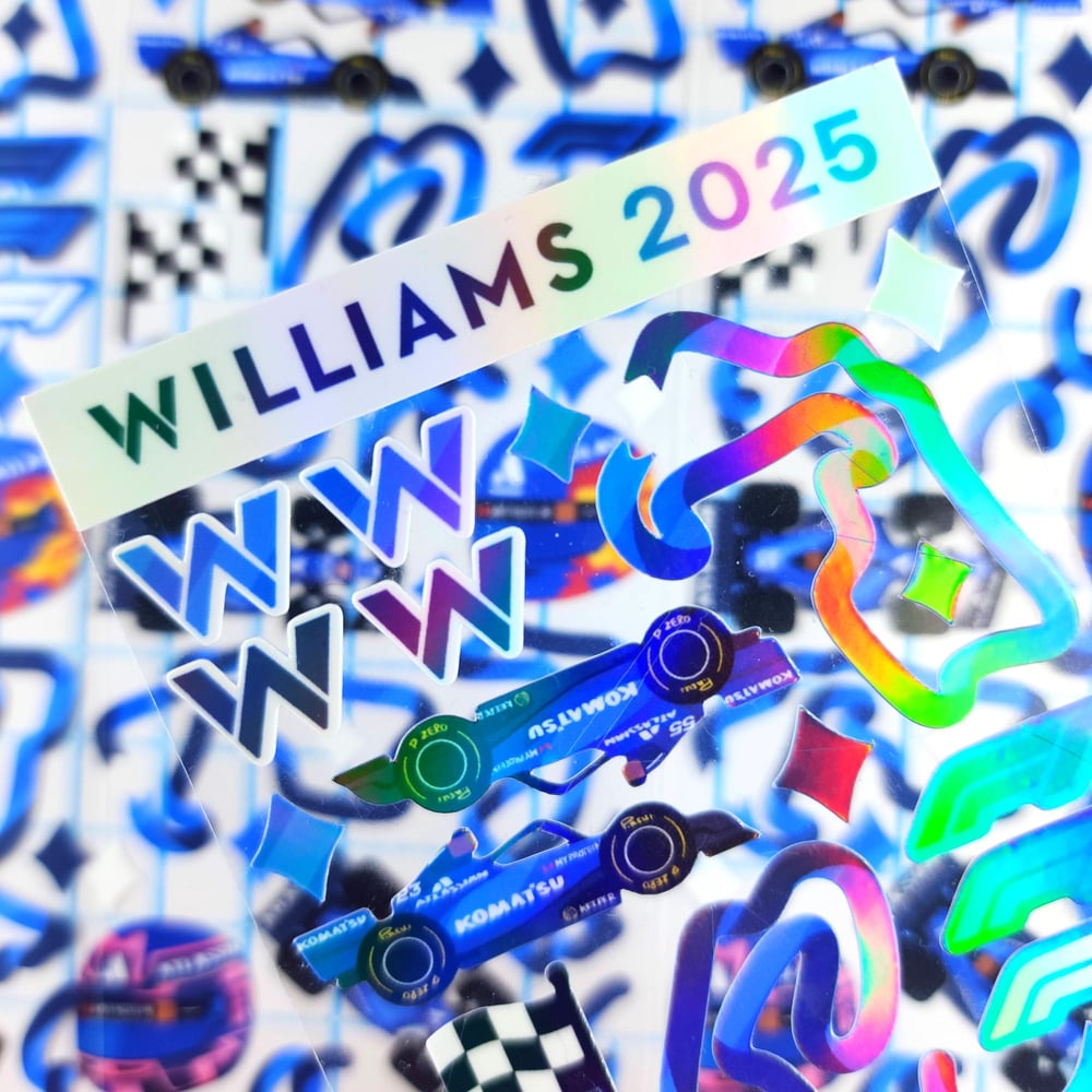 Image of Williams F1 Deco Sticker Sheet 2025