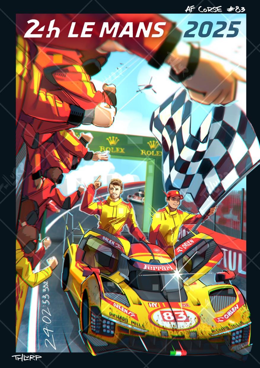 Image of Le Mans AF Corse 83 A5 Print