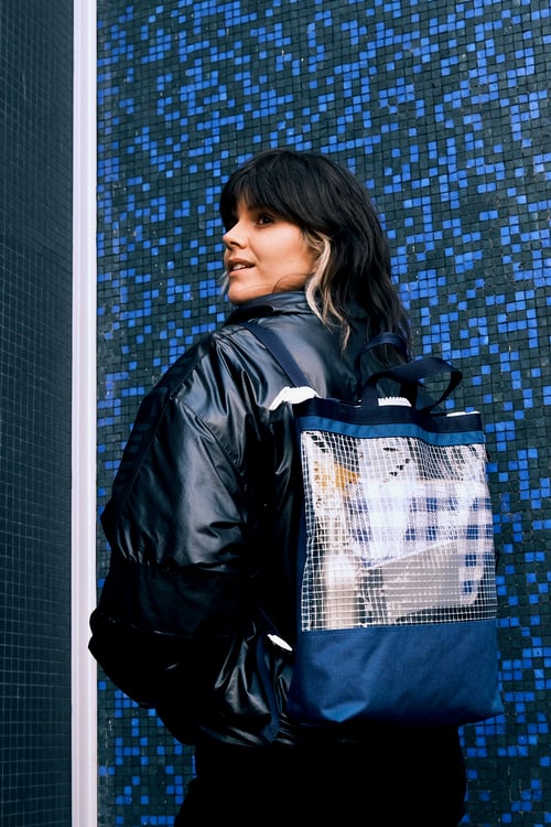 Image of Ghostbag- bleu royal foncé / rose