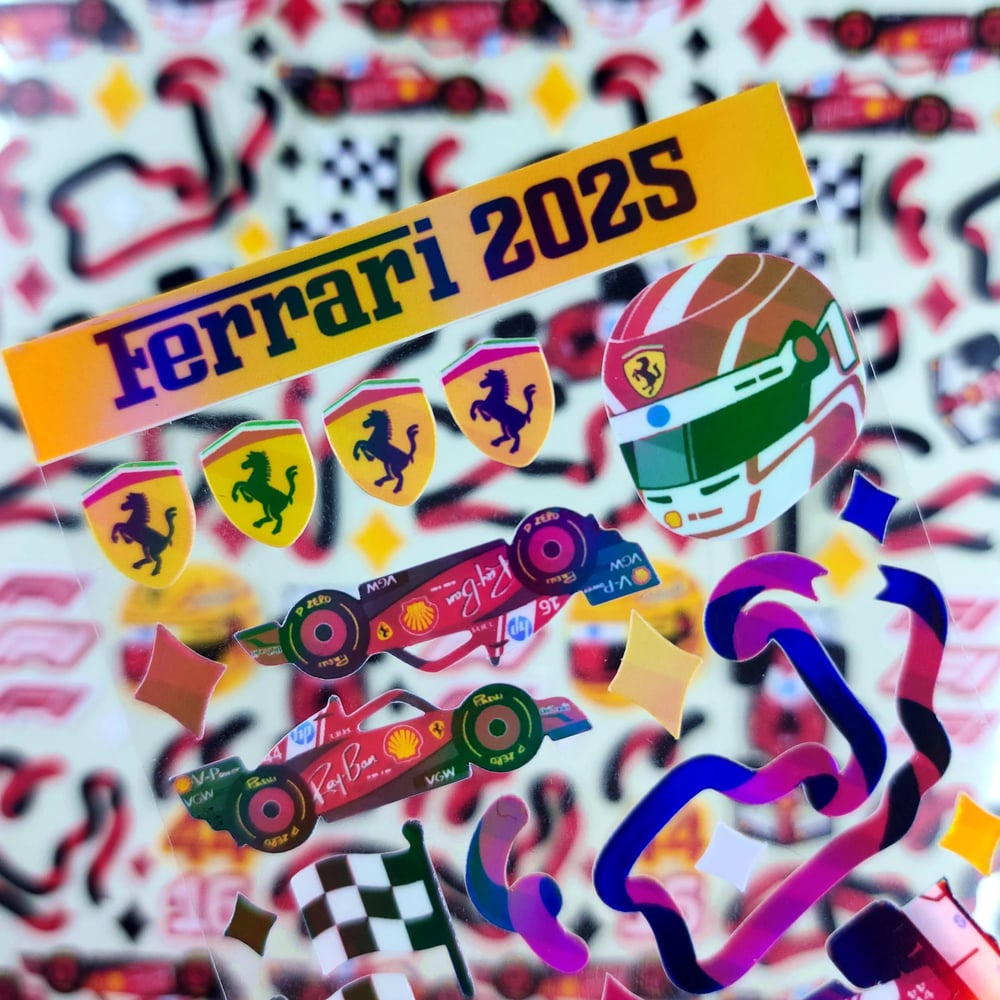 Image of Ferrari F1 Deco Sticker Sheet 2025
