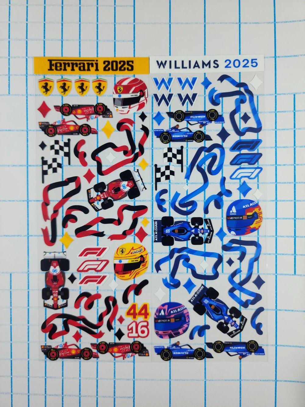Image of Ferrari F1 Deco Sticker Sheet 2025