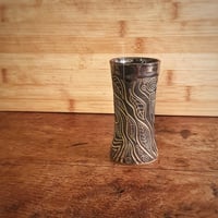 Image 3 of Small Heron sgraffito vase